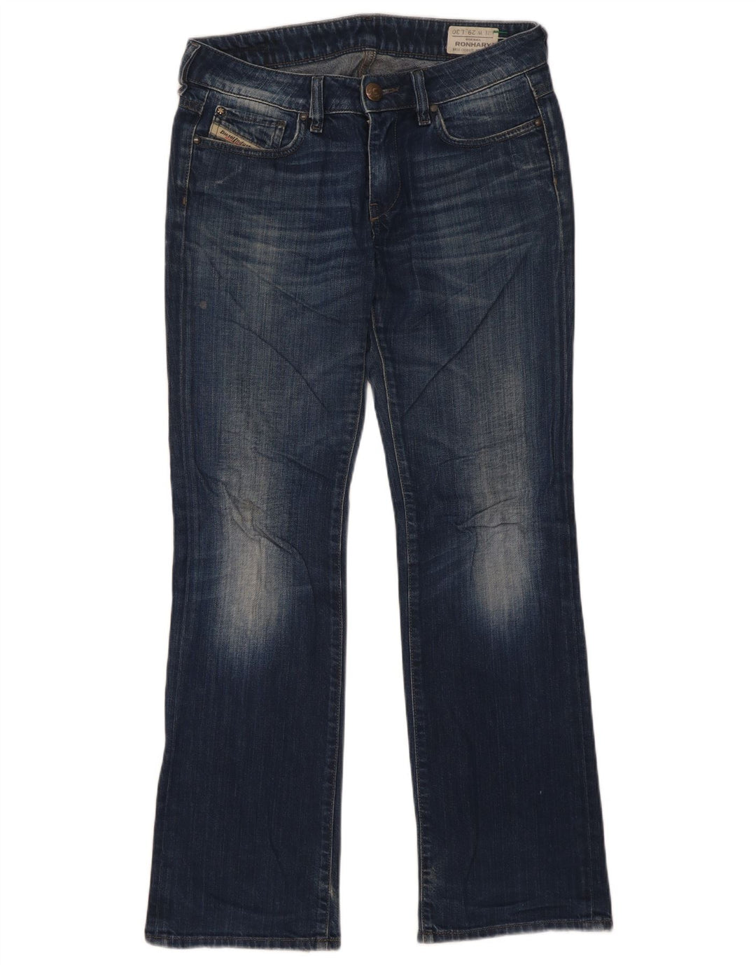Diesel Herren Ronhary Stretch Bootcut Jeans W29 L30 Marineblau Baumwolle