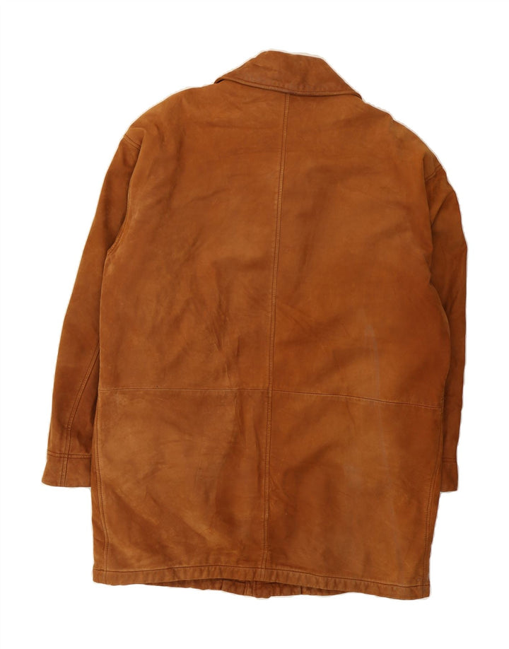 BELFE & BELFE Mens Leather Coat UK 42 XL Brown Vintage Belfe & Belfe and Second-Hand Belfe & Belfe from Messina Hembry 
