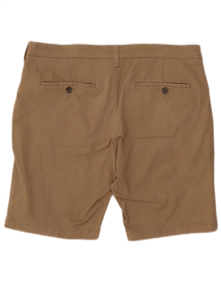 Marks & Spencer Herren-Chinoshorts W34, Größe L, Beige, Baumwolle