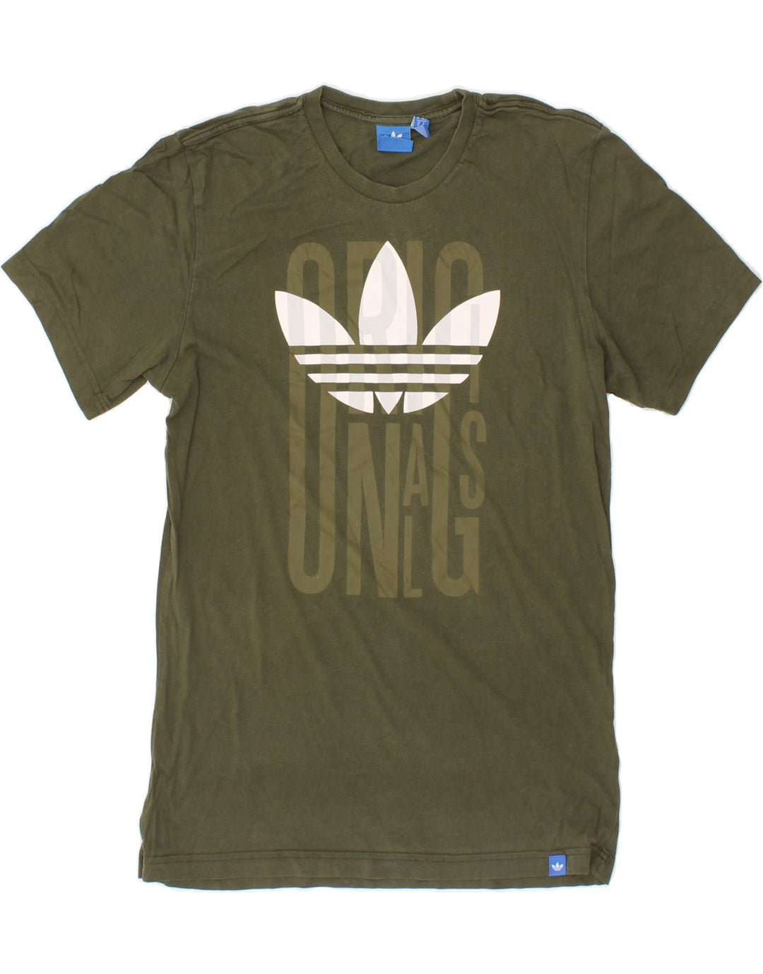 ADIDAS Mens Graphic T-Shirt Top Medium Khaki Cotton Vintage Adidas and Second-Hand Adidas from Messina Hembry 