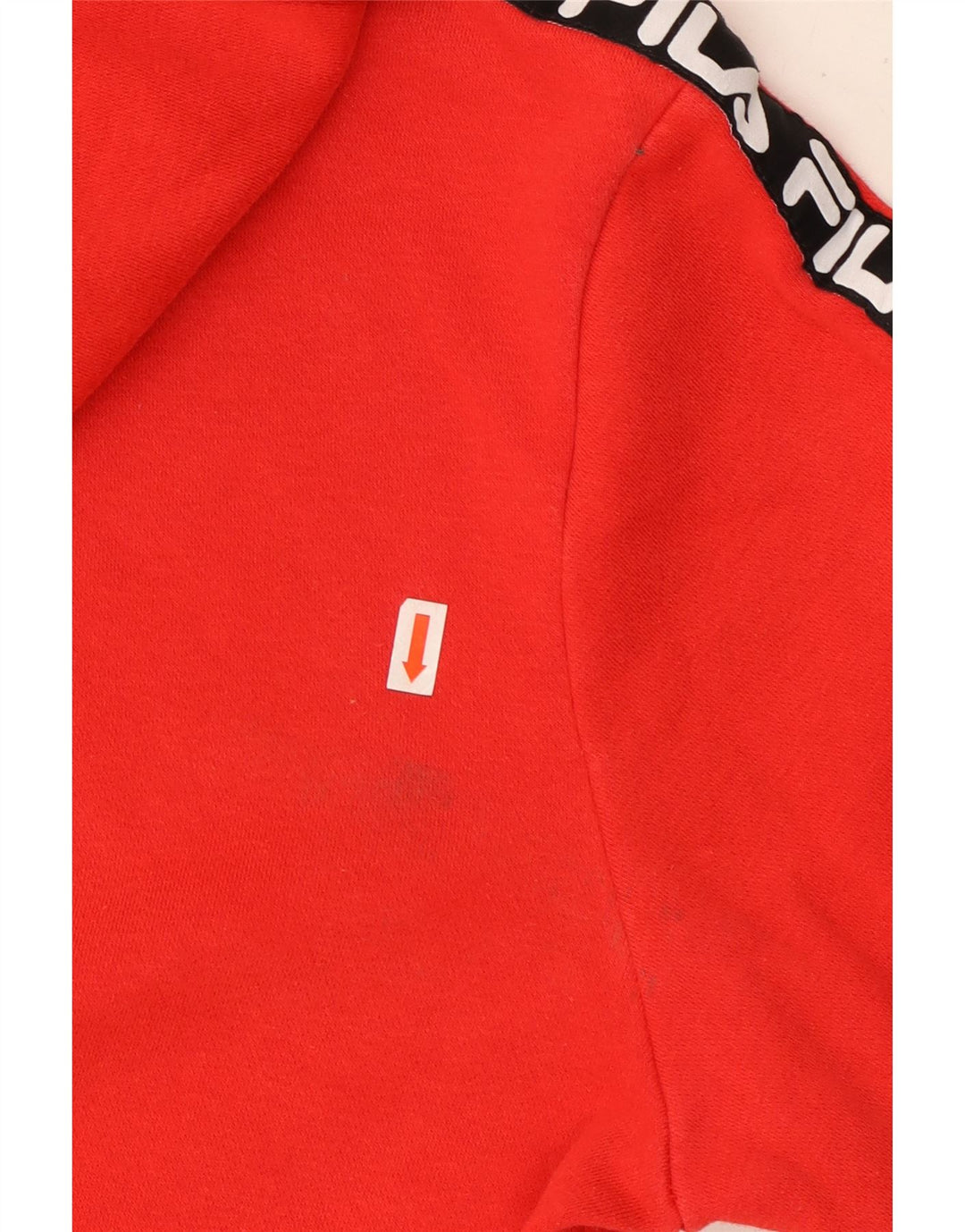 FILA Herren-Kapuzenpullover mit Grafik, klein, rot, Colourblock-Baumwolle