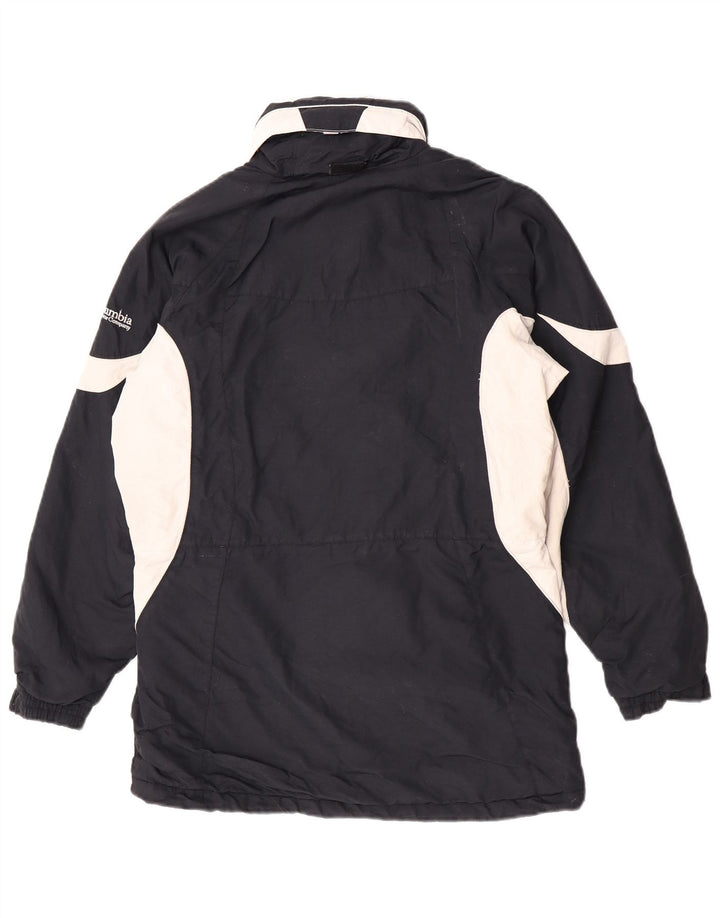 Columbia Damen-Übergröße, wattierte Jacke, UK 10, Größe S, Marineblau, Farbblock