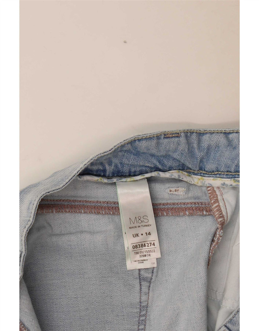 Marks & Spencer Damen Jeansshorts UK 14 Large W34 Blaue Baumwolle