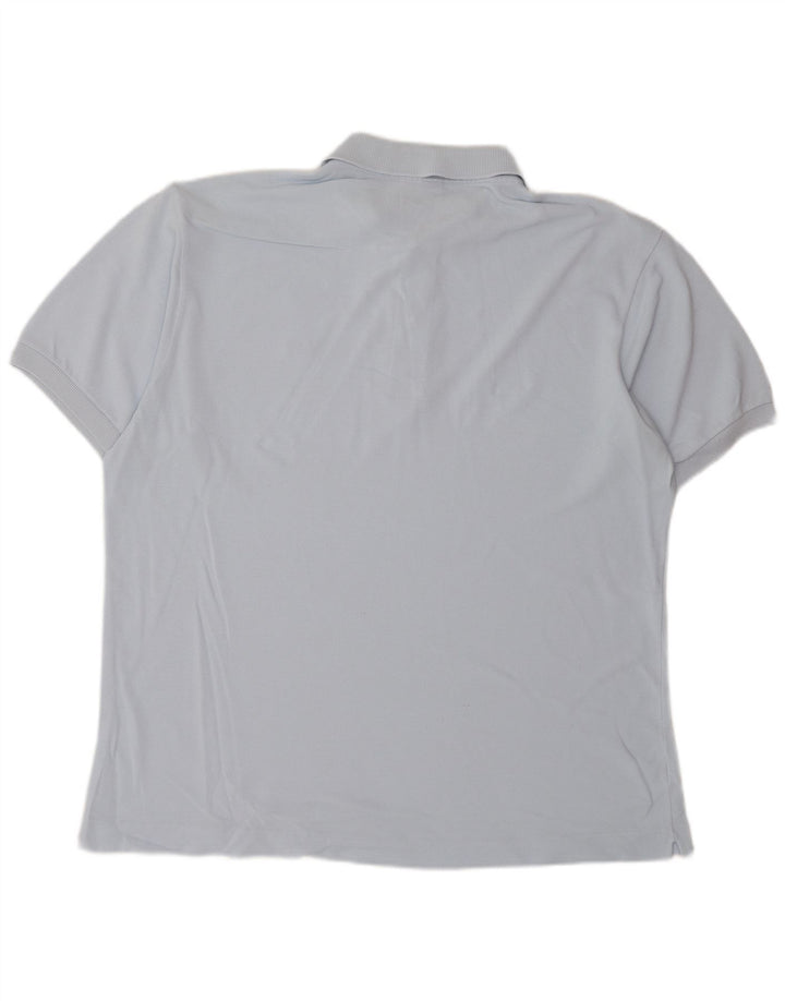 LACOSTE Herren-Poloshirt, Größe 5, große blaue Baumwolle