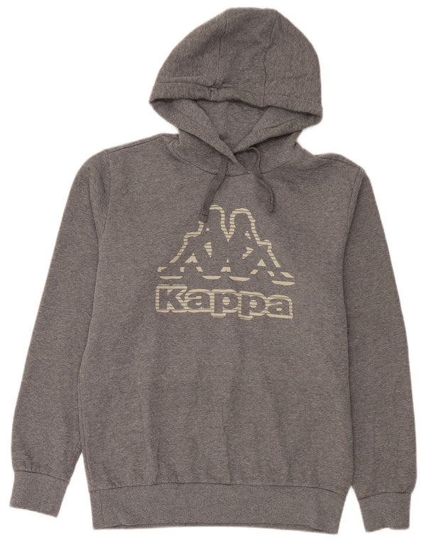 Kappa Womens Graphic Loose Fit Hoodie Pullover UK 14 Mittelgrau meliert
