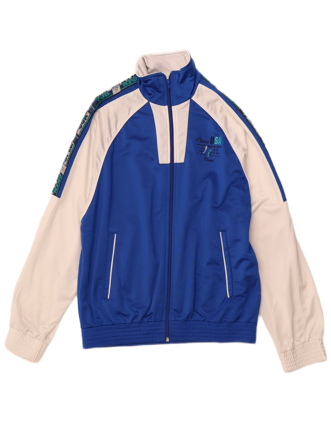 BRUGI Herren USA Graphic Trainingsanzug Top Jacke IT 48 Mittelblau Farbblock