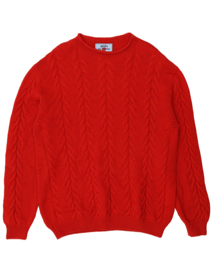Les Copains Herren Rollkragenpullover Pullover IT 52 Große rote Schurwolle