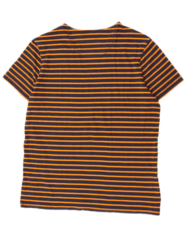 G-Star Herren T-Shirt Top XL Orange gestreift