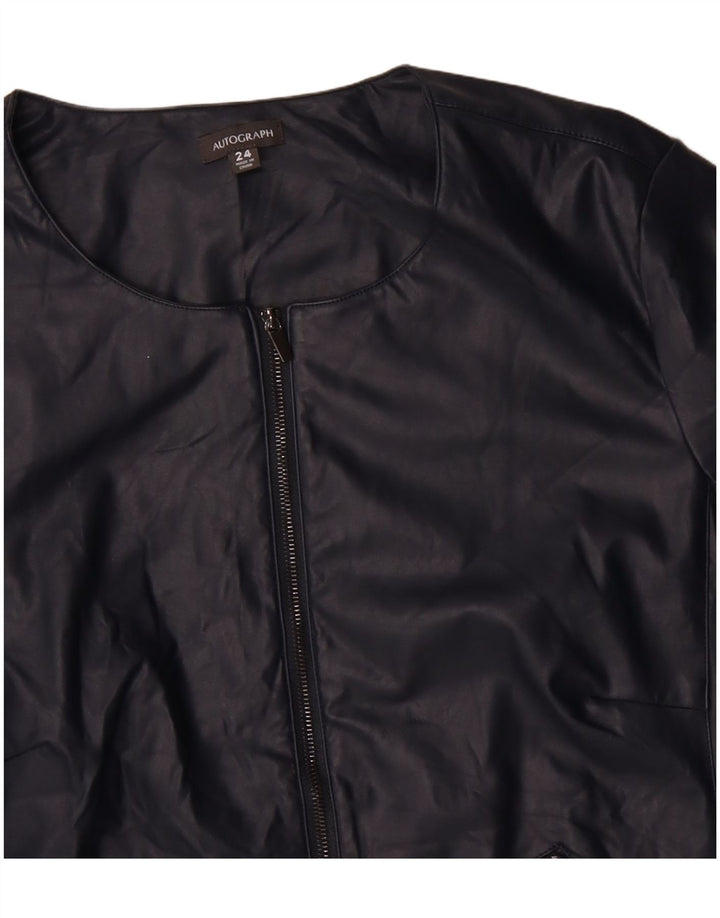 Marks & Spencer Damen Autograph Bomberjacke UK 24 4XL Marineblau