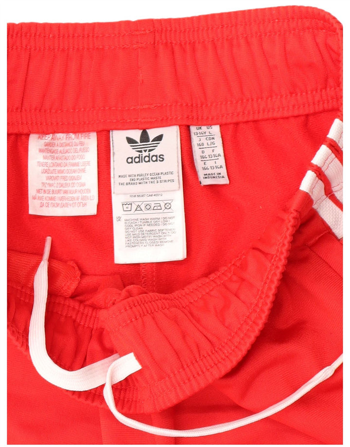 Adidas Jungen-Trainingshose, Jogginghose, 13–14 Jahre, rotes Polyester