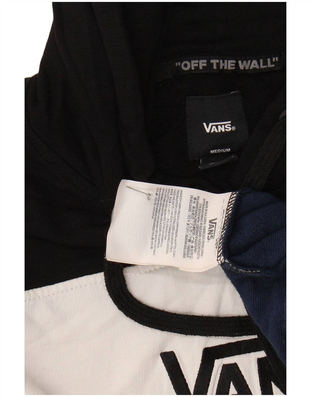 VANS Herren-Kapuzenpullover mit Grafik, mittelgroß, mehrfarbig, Colourblock-Baumwolle