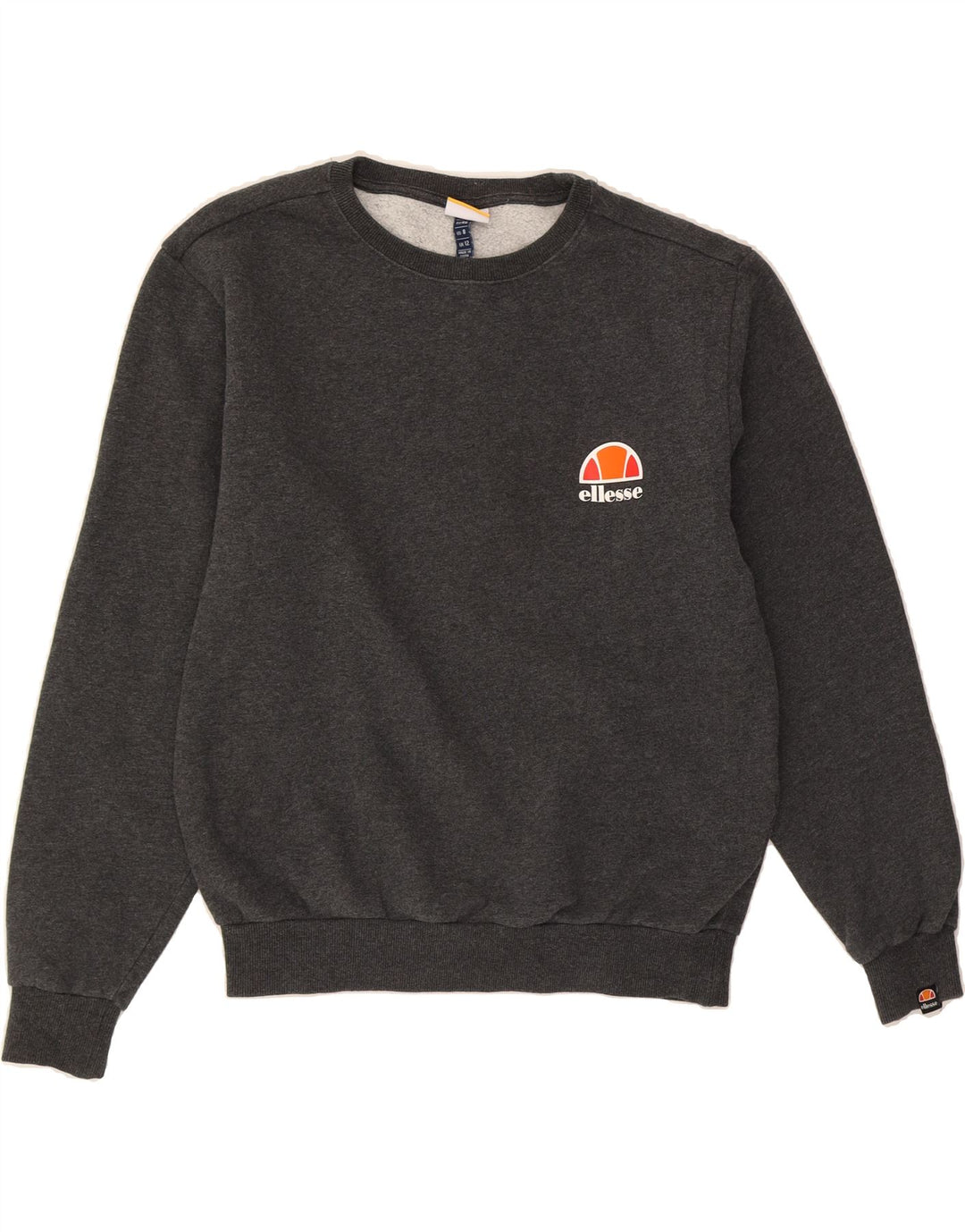 ELLESSE Womens Oversized Sweatshirt Jumper UK 12 Medium Grey Cotton Vintage Ellesse and Second-Hand Ellesse from Messina Hembry 