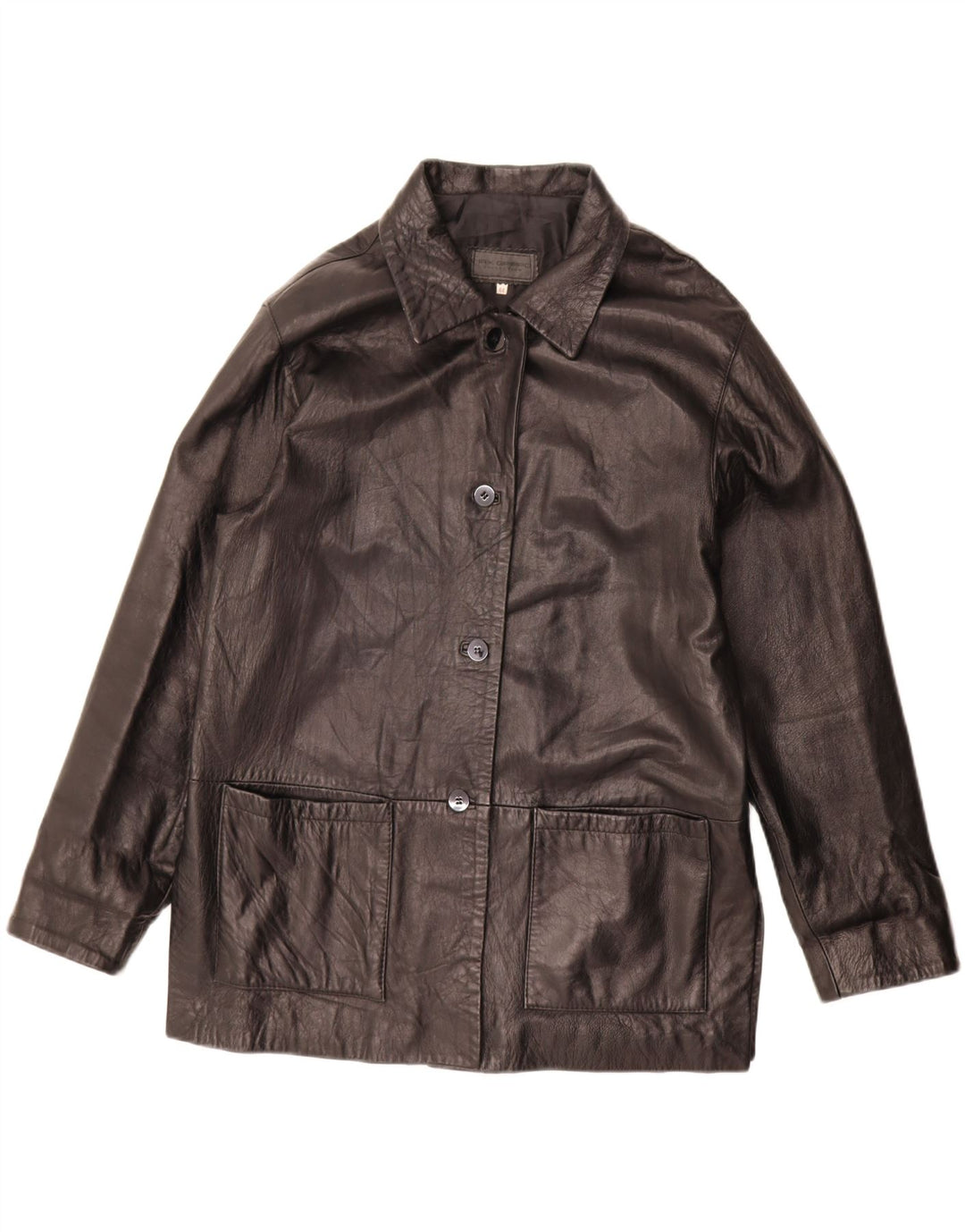Max Grippo Damen Lederjacke EU 44 XL Schwarzes Leder