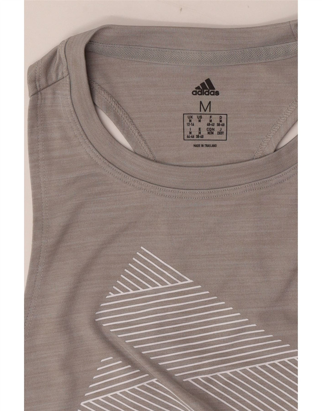 Adidas Damen Graphic Vest Top UK 12/14 Mittelgrau