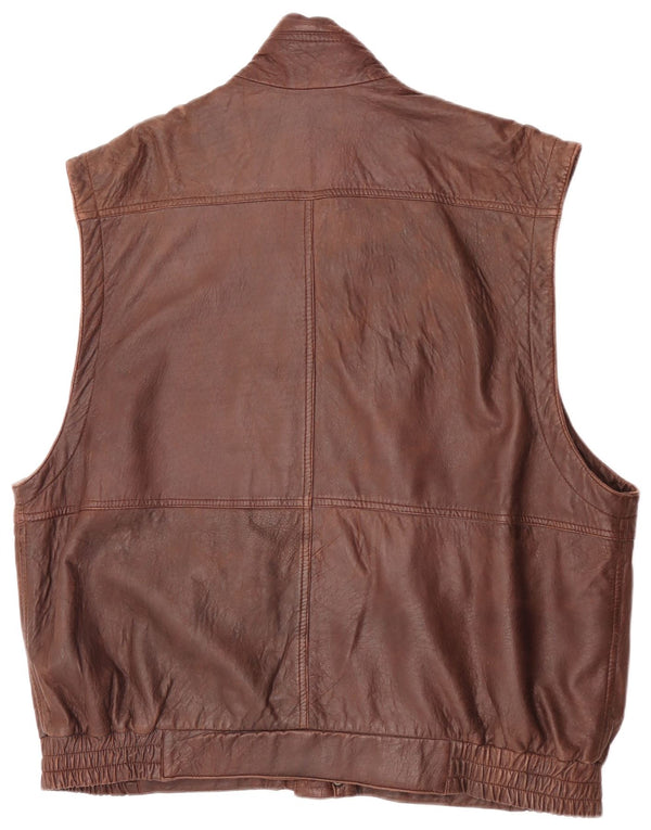 Forster Herren Lederweste EU 60 5XL Braun