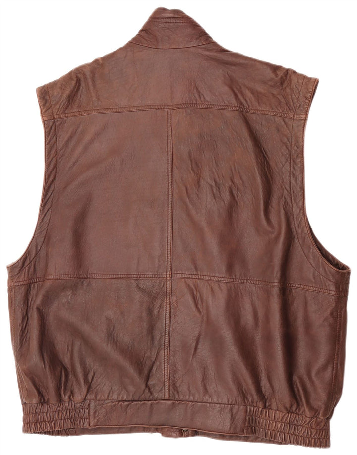 Forster Herren Lederweste EU 60 5XL Braun