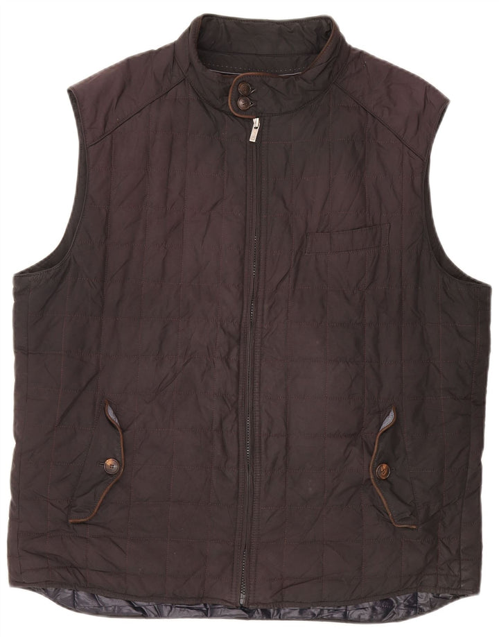 Massimo Dutti Herren Wattierte Weste UK 44 2XL Schwarz