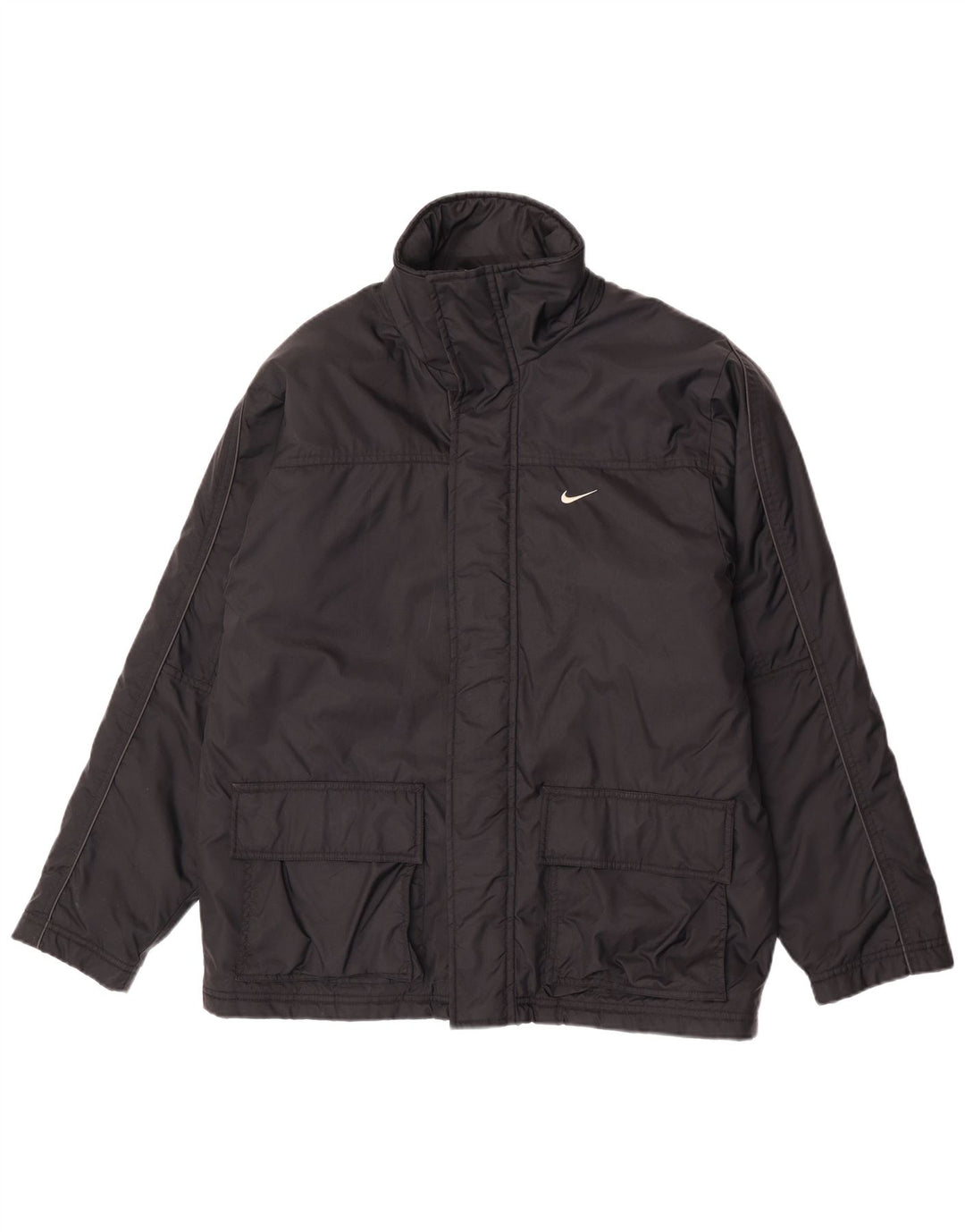 Nike Herren-Windbreaker-Jacke, mittelgroß, schwarzes Nylon