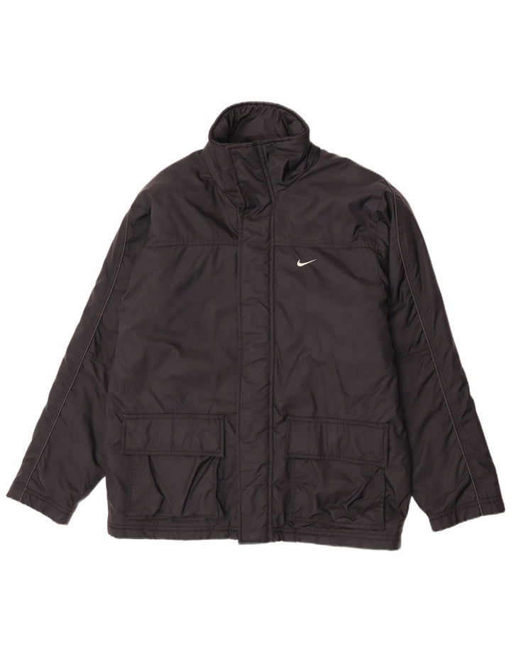 Nike Herren-Windbreaker-Jacke, mittelgroß, schwarzes Nylon
