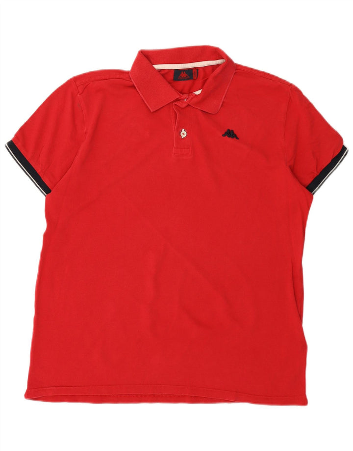 Kappa Herren-Poloshirt, große rote Baumwolle