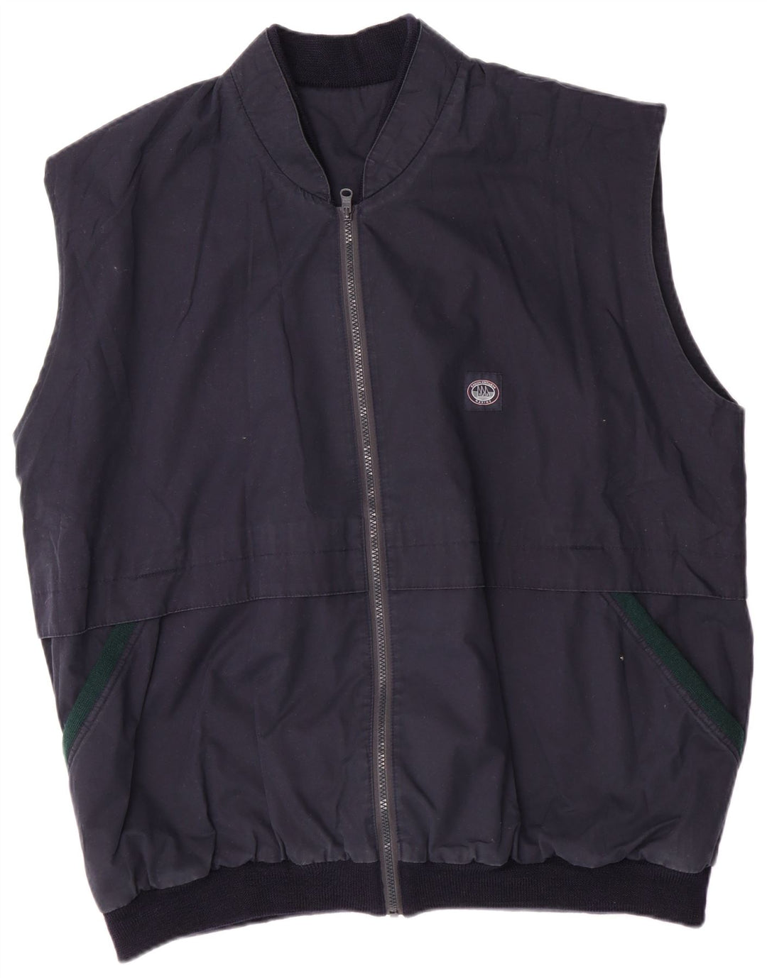 Vintage Herren Wendeweste UK 42 XL Marineblau Farbblock