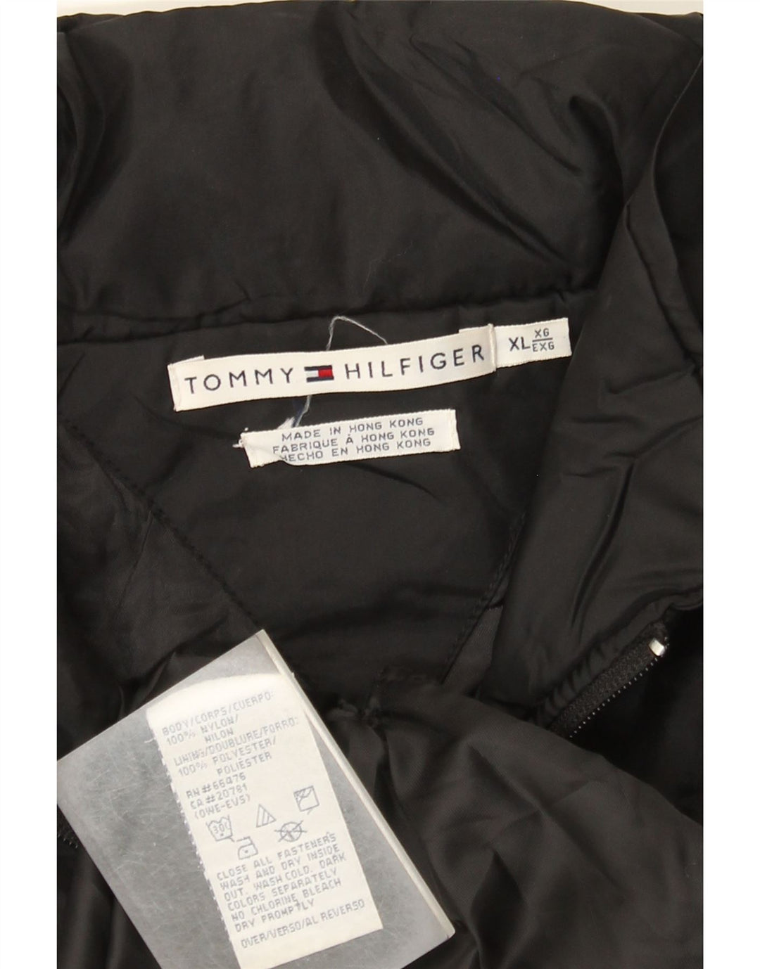 Tommy Hilfiger Damen Windjacke UK 18 XL Schwarz Nylon