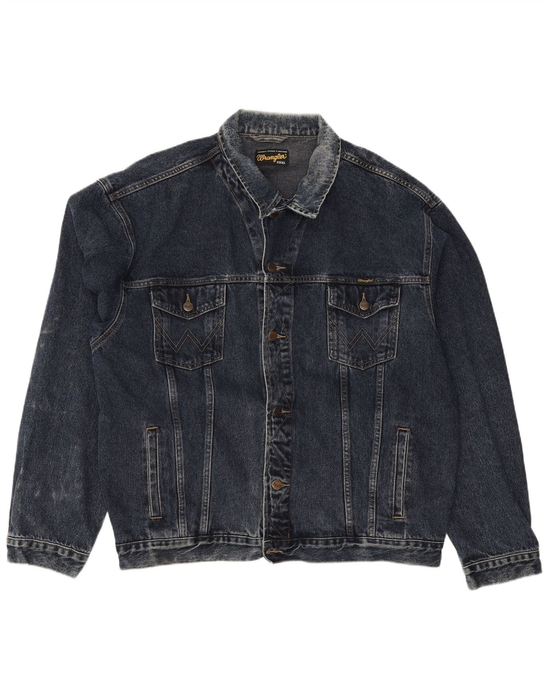 Wrangler Herren Jeansjacke UK 46 3XL Marineblau Baumwolle Classic