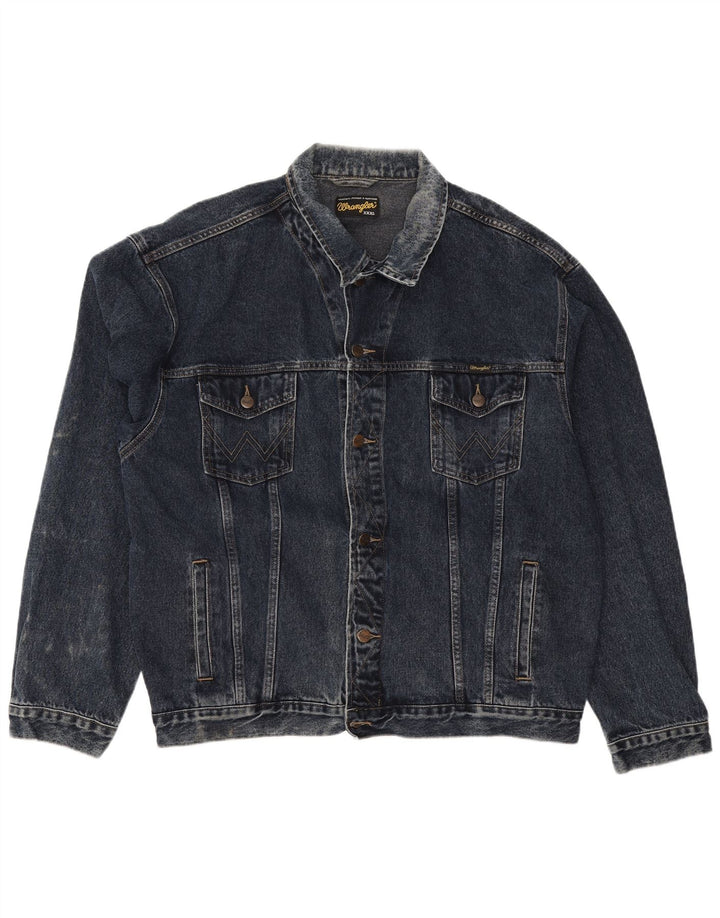 Wrangler Herren Jeansjacke UK 46 3XL Marineblau Baumwolle Classic