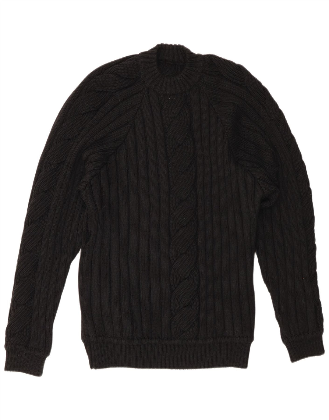 VINTAGE Damen Pullover mit Rundhalsausschnitt UK 20 2XL Schwarz