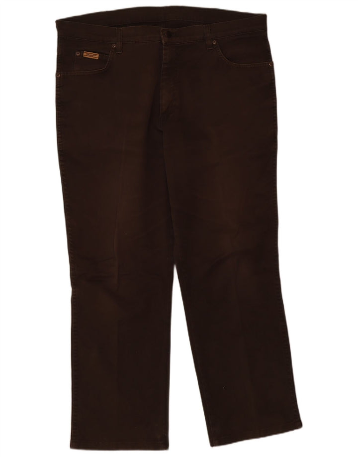 Wrangler Herren Texas Straight Jeans W38 L32 Braune Baumwolle