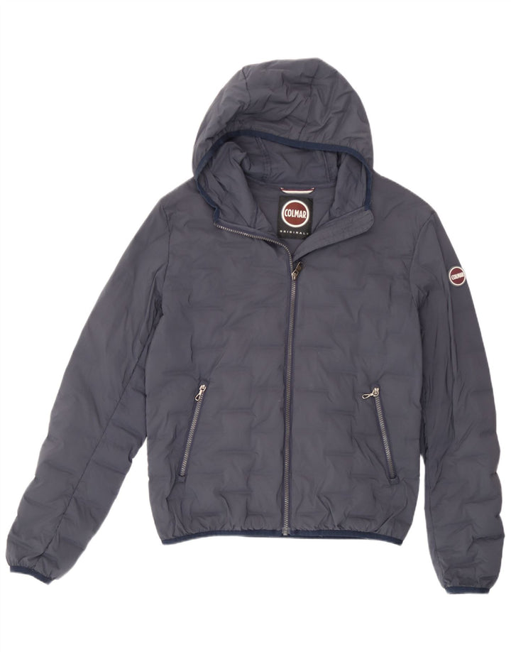 Colmar Damen Wattierte Jacke mit Kapuze IT 46 Large Marineblau Polyester