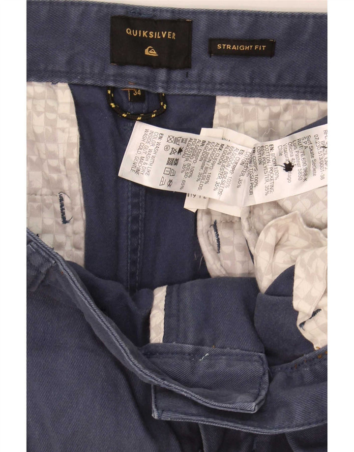 Quiksilver Herren-Chinoshorts W34, Größe L, Blau, Baumwolle