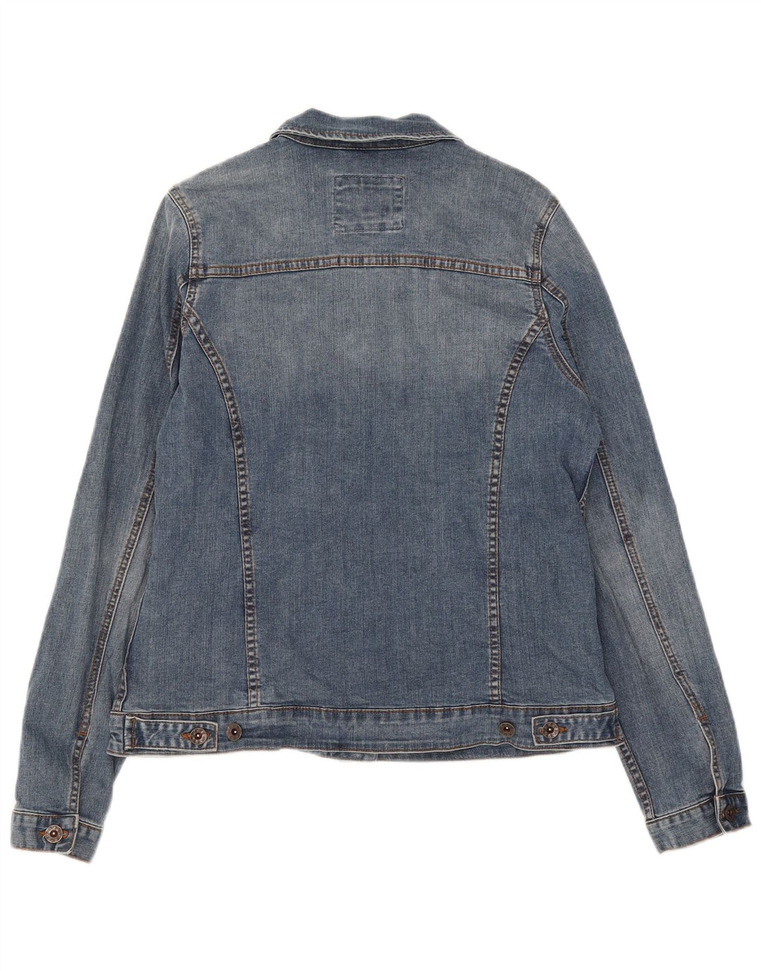 Fat Face Damen Jeansjacke UK 12 Mittelblaue Baumwolle