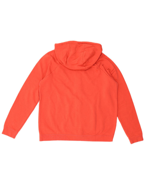 Nike Damen-Pullover mit übergroßem Reißverschluss und Kapuze, UK 14, mittelrote Baumwolle