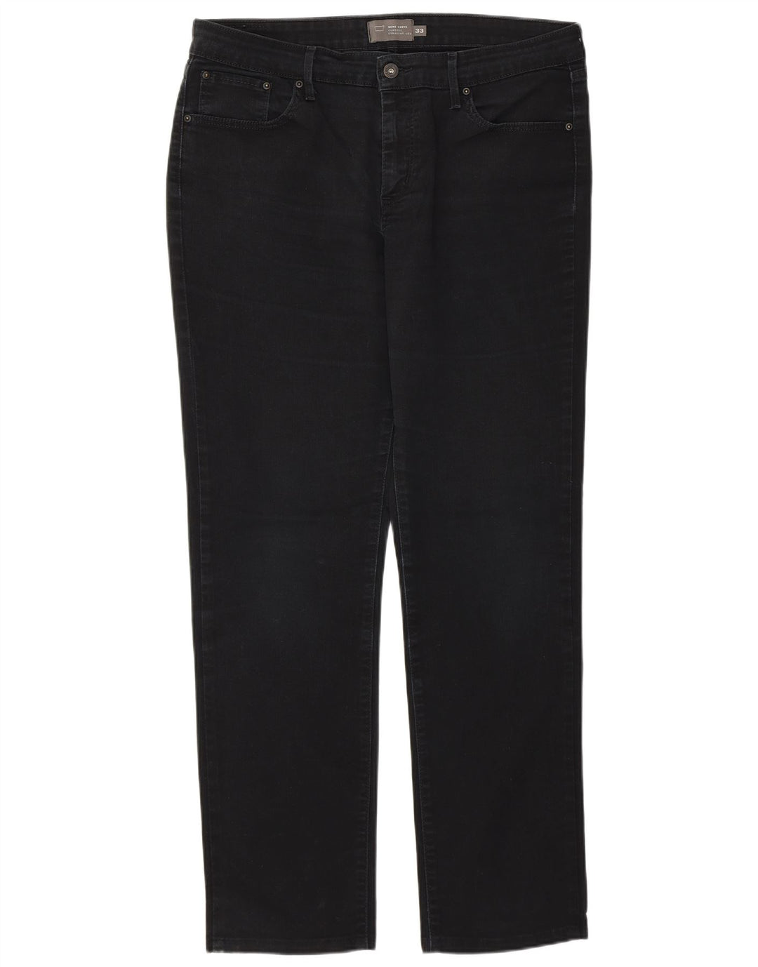 Levi's Damen Demi Curve Classic Fit Straight Jeans W33 L30 Schwarze Baumwolle