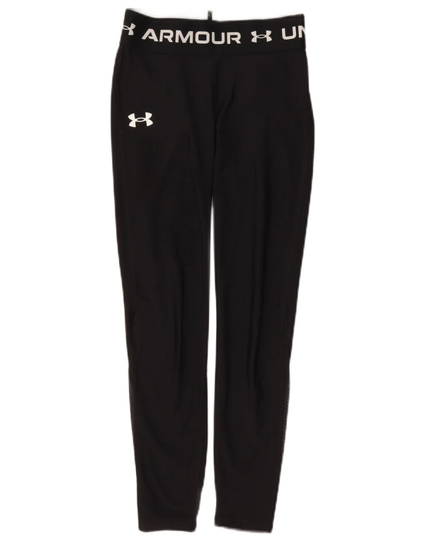 UNDER ARMOUR Mädchen-Grafik-Leggings, 9–10 Jahre, mittelschwarzes Polyester