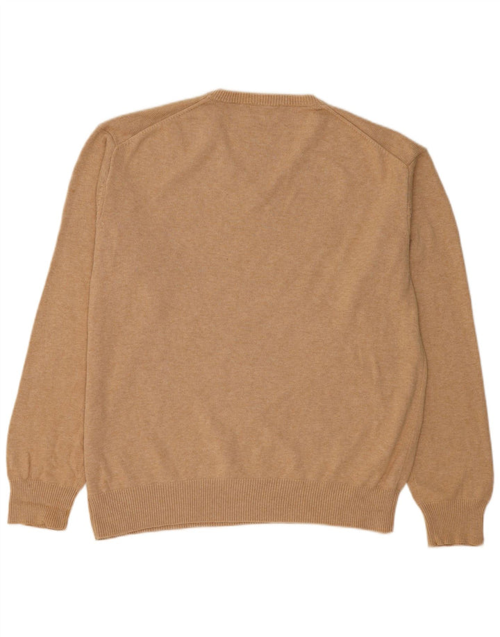 GANT Herren-Pullover mit V-Ausschnitt, XL, beige Baumwolle