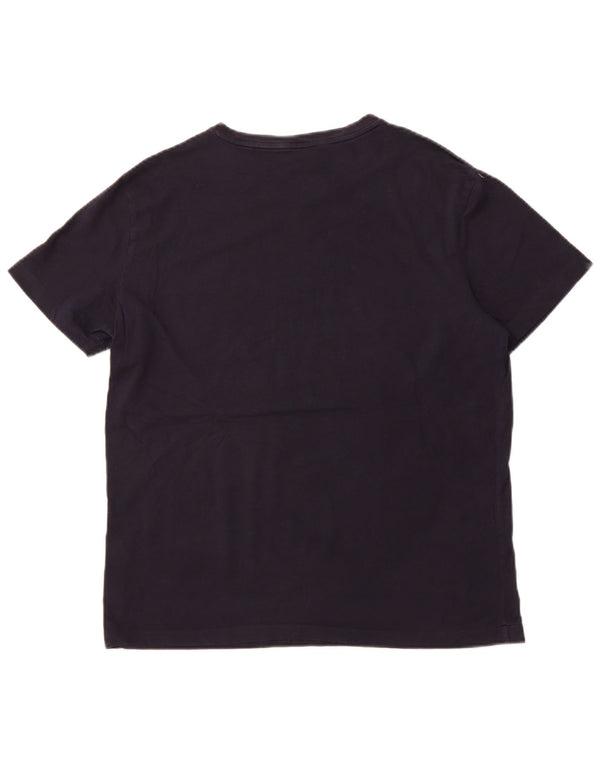 POLO RALPH LAUREN Mens T-Shirt Top Large Navy Blue Cotton