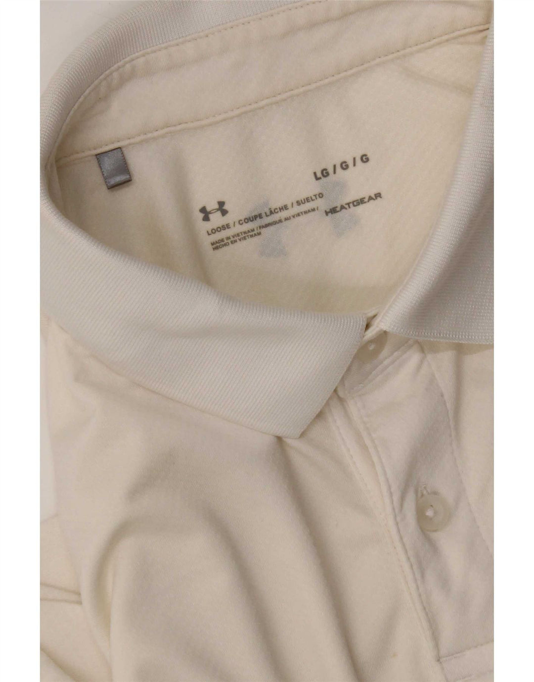 Under Armour Herren Heat Gear Poloshirt, Größe L, Weiß
