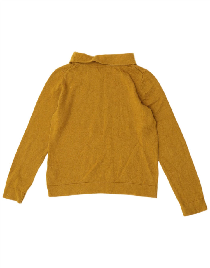 Hobbs Damen Crop Rollkragenpullover Pullover UK 14 Mittelgelbe Wolle