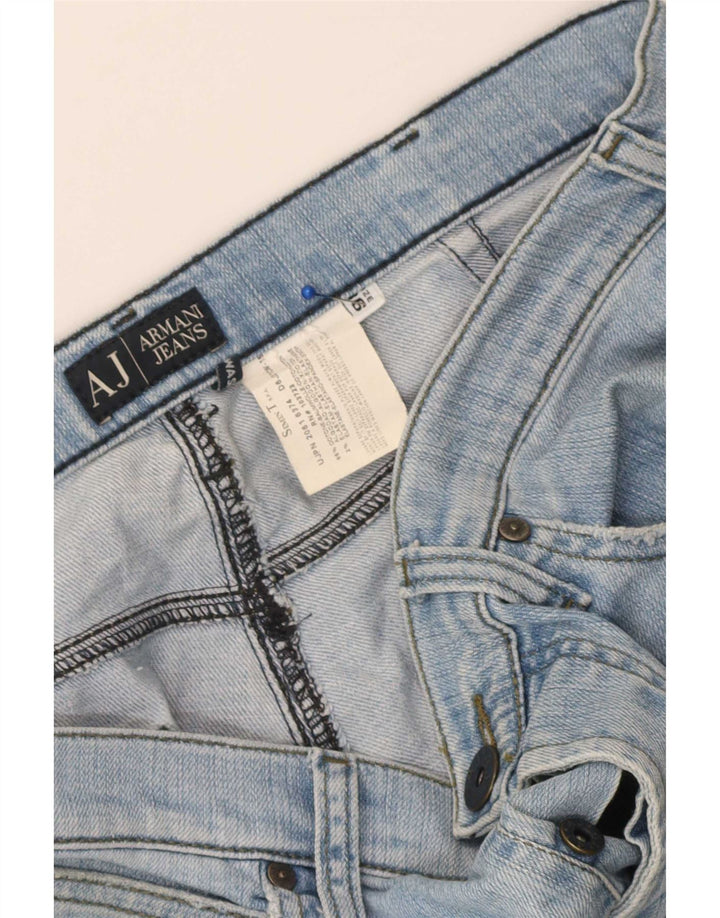 Armani Herren Graphic Straight Jeans W36 L33 Blaue Baumwolle