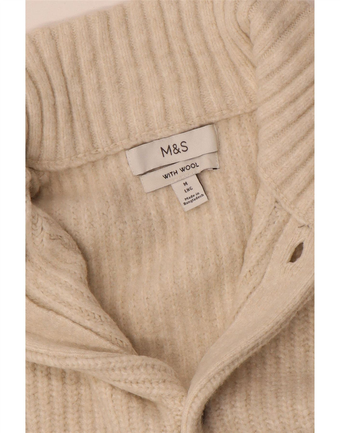 Marks & Spencer Herren-Strickjacke aus mittelbeiger Wolle