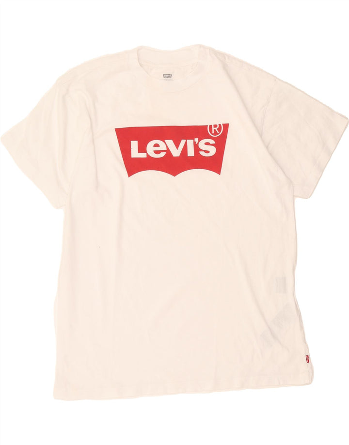 LEVI'S Mens Graphic T-Shirt Top XS White Cotton Vintage Levi's and Second-Hand Levi's from Messina Hembry 