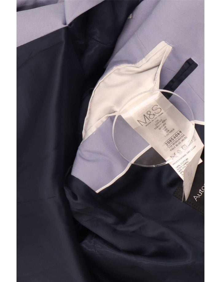 Marks & Spencer Herren Autograph 2-Knopf-Blazerjacke, UK 40, Mittelblau