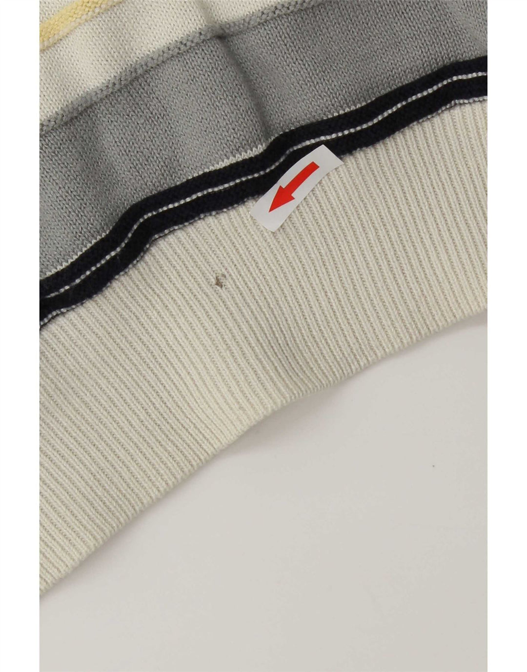 Paul R. Smith Herren-Pullover mit V-Ausschnitt, groß, mehrfarbig, gestreift, Baumwolle