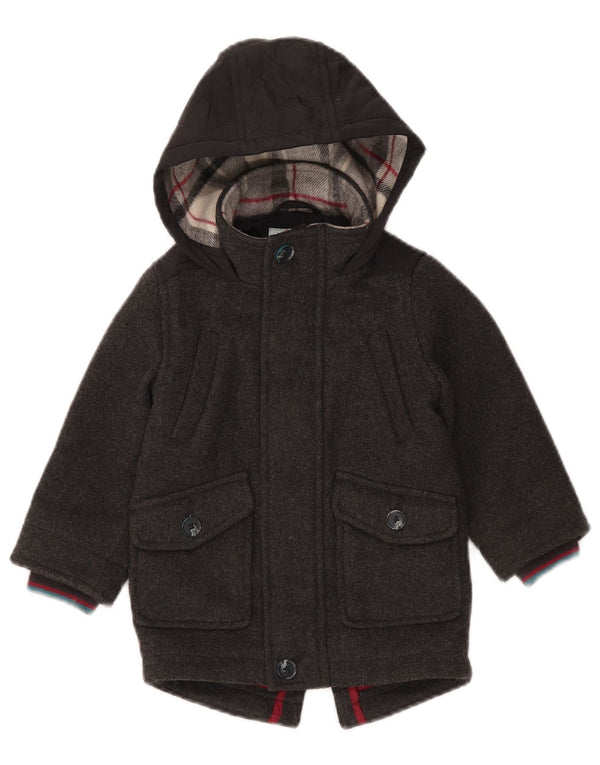 Ted Baker Jungen-Parka mit Kapuze, 2–3 Jahre, graues Polyester