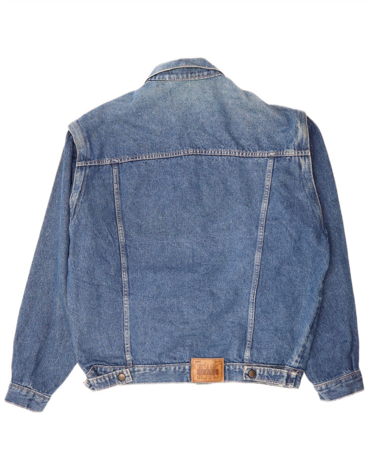 Vintage Herren Jeansjacke UK 40 Große blaue Baumwolle