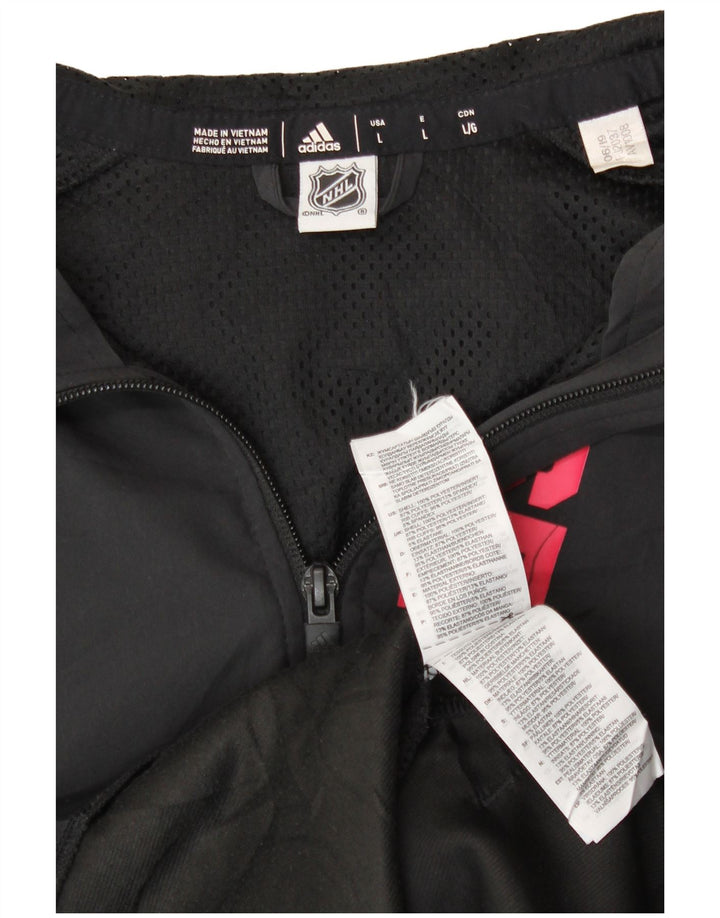 ADIDAS Mens Ottawa Senators Graphic Tracksuit Top Jacket Large Black