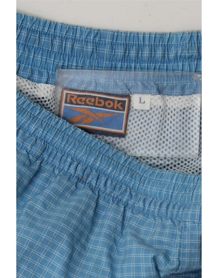 Reebok Herren Sportshorts, groß, blau kariert