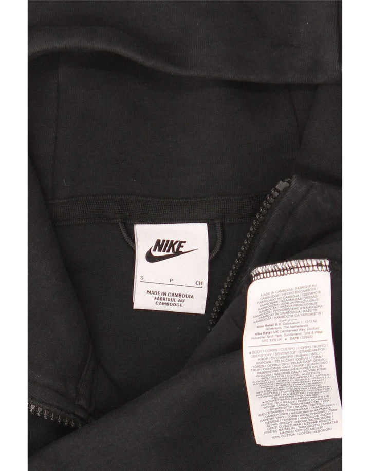 Nike Herren-Kapuzenpullover mit Reißverschluss, Größe S, schwarze Baumwolle
